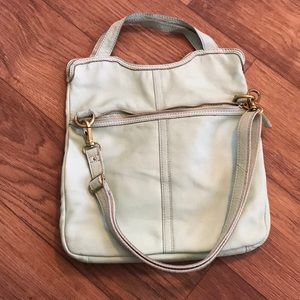 Fossil Leather Crossbody Bag- “Seafoam” Green